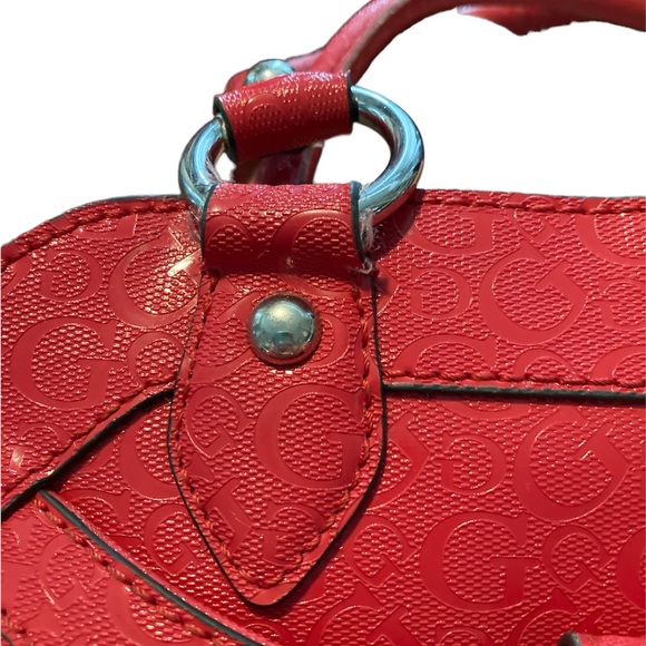 Guess red Ella Cruz rosy satchel EUC - Picture 5 of 7
